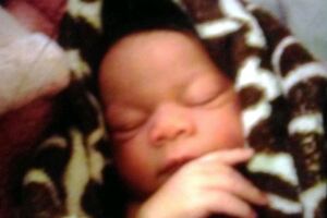Photo of Baby Mila taken just hours after her birth and provided by D.H.