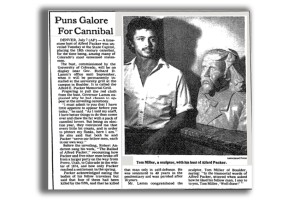 Alferd Packer bust at Colorado Capitol_New York Times_July 8, 1982, section B page 17.png