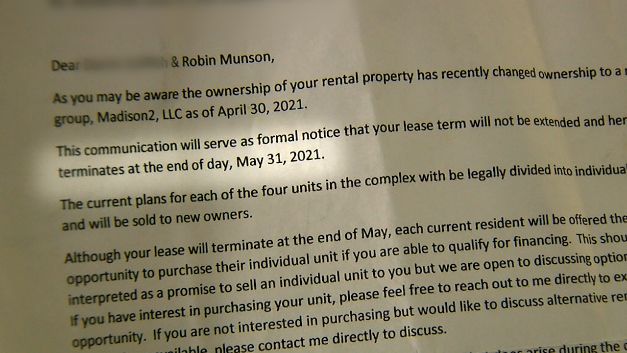 Note posted on Rob's front door