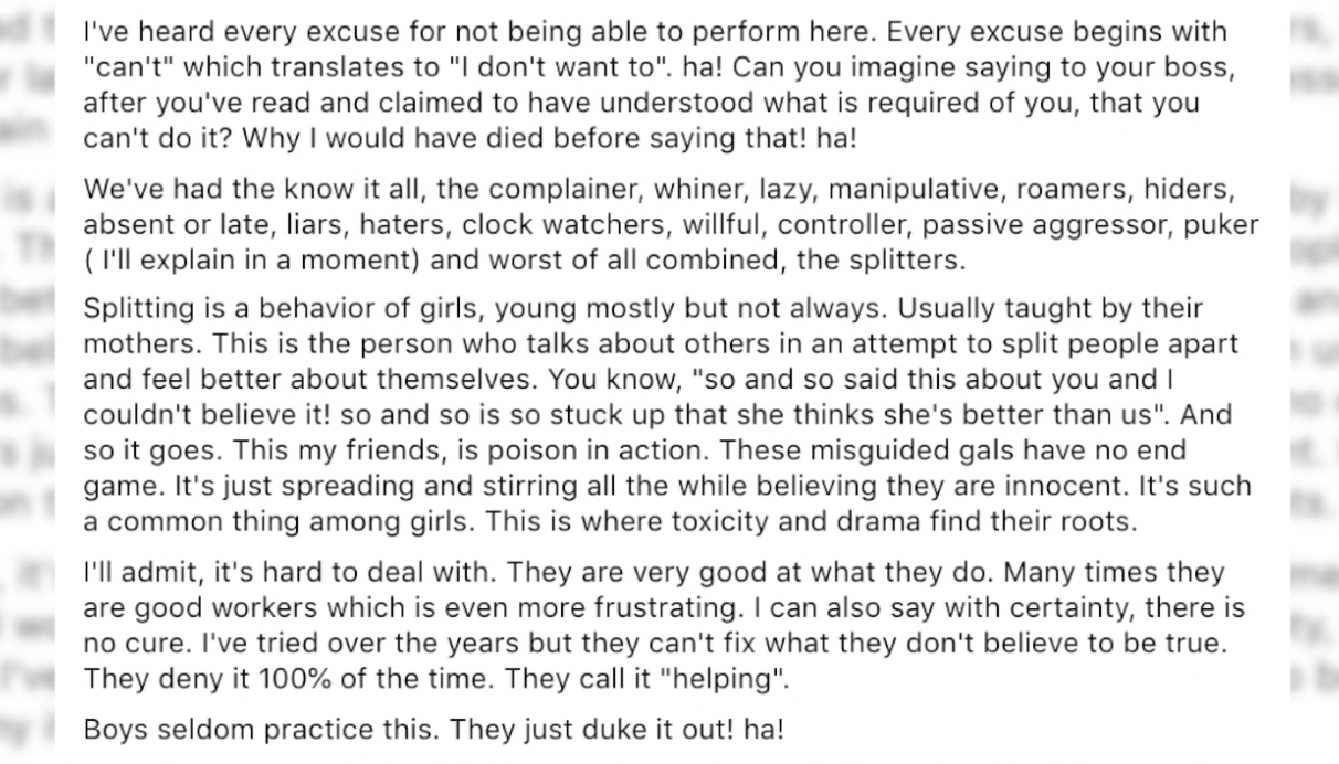 Section of Good's Candy Shop job post