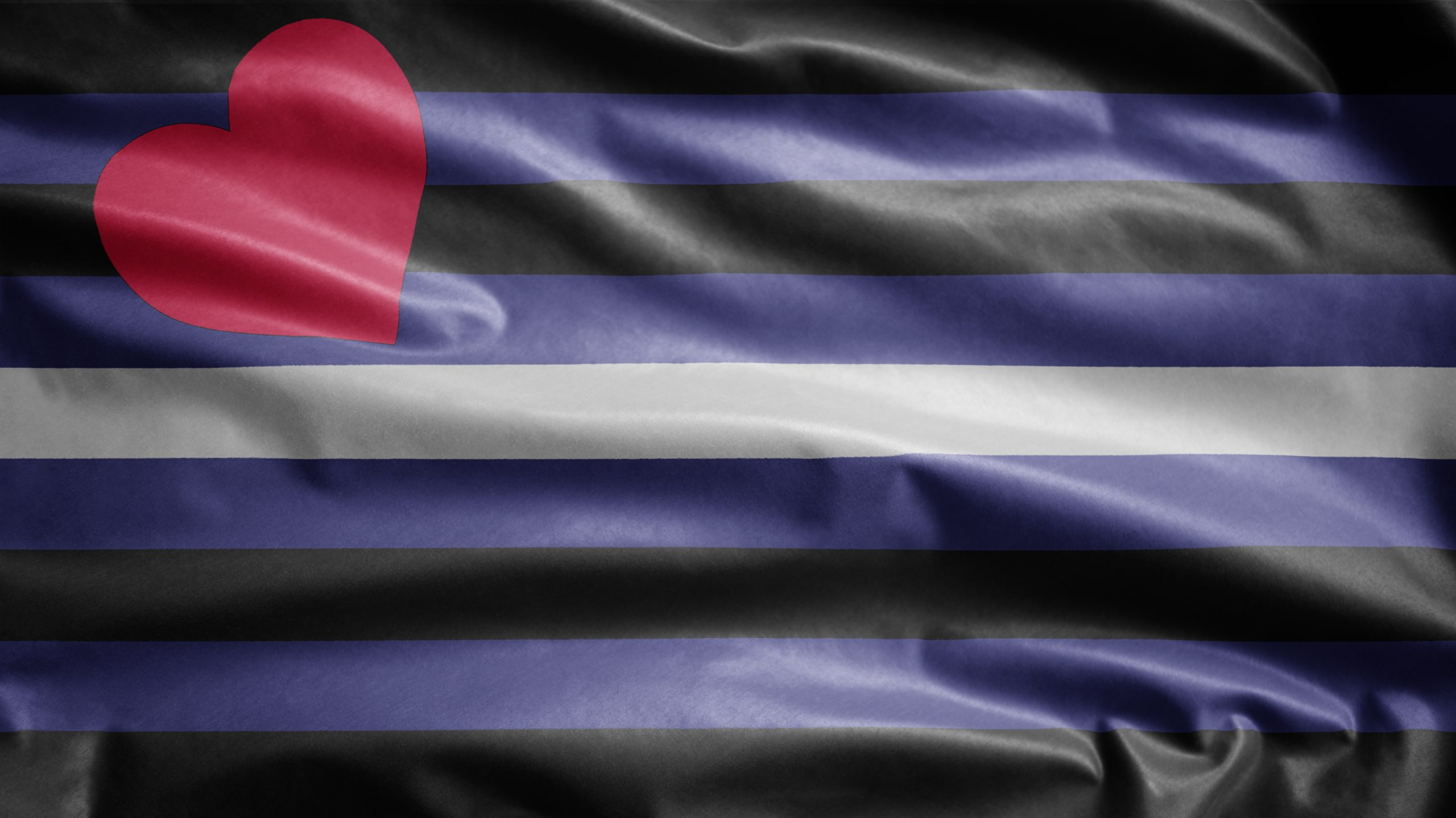 Leather,Pride,Flag,Waving,In,The,Wind.,Close,Up,Of
