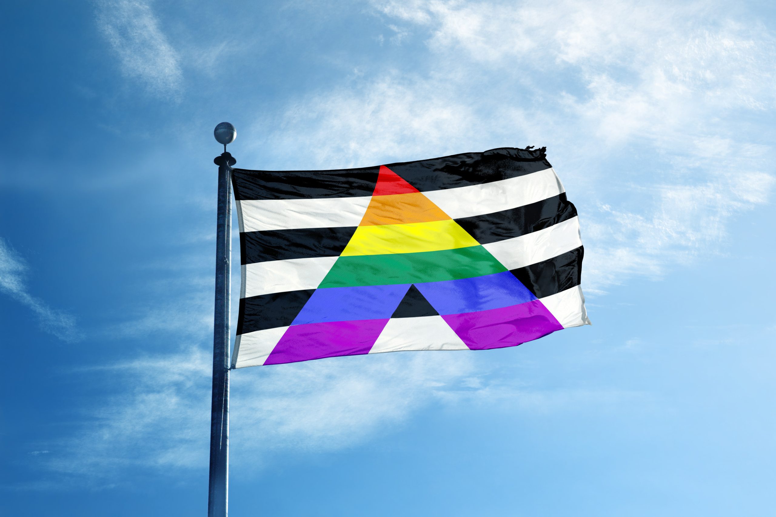 Straight,Ally,Symbol,Flag,On,The,Mast
