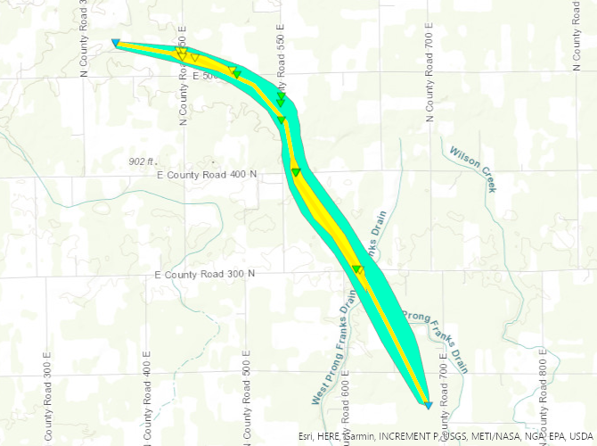 Jay Co. tornado track