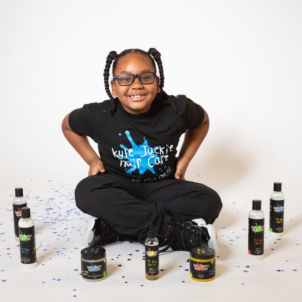 Kyle Winfield-Bishop and his mother found there were few hair products targeting young boys