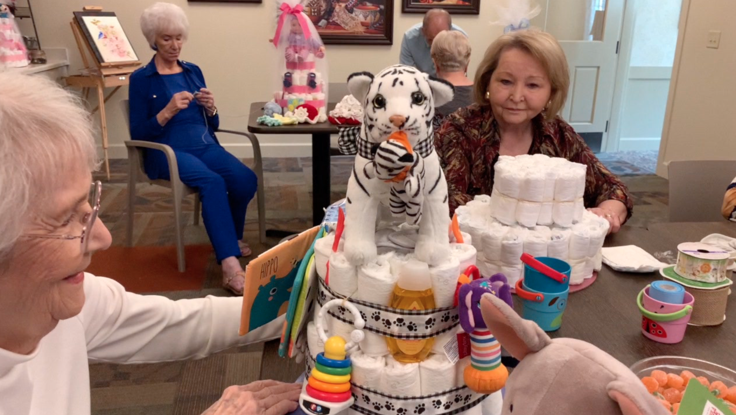 Valley seniors make diaper cakes