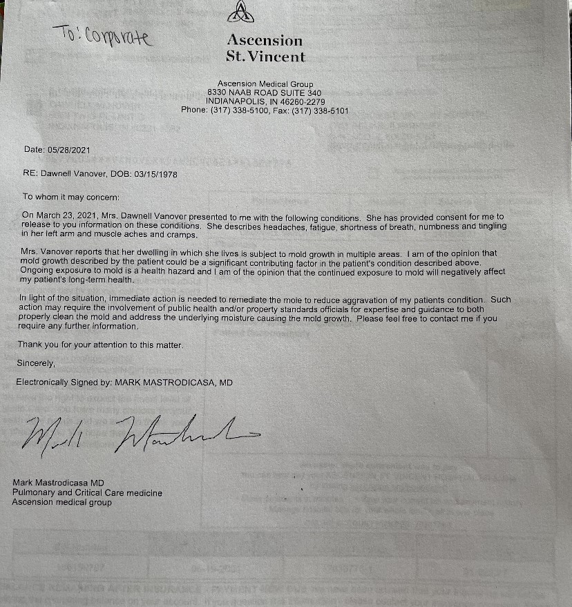 Note from pulmonologist