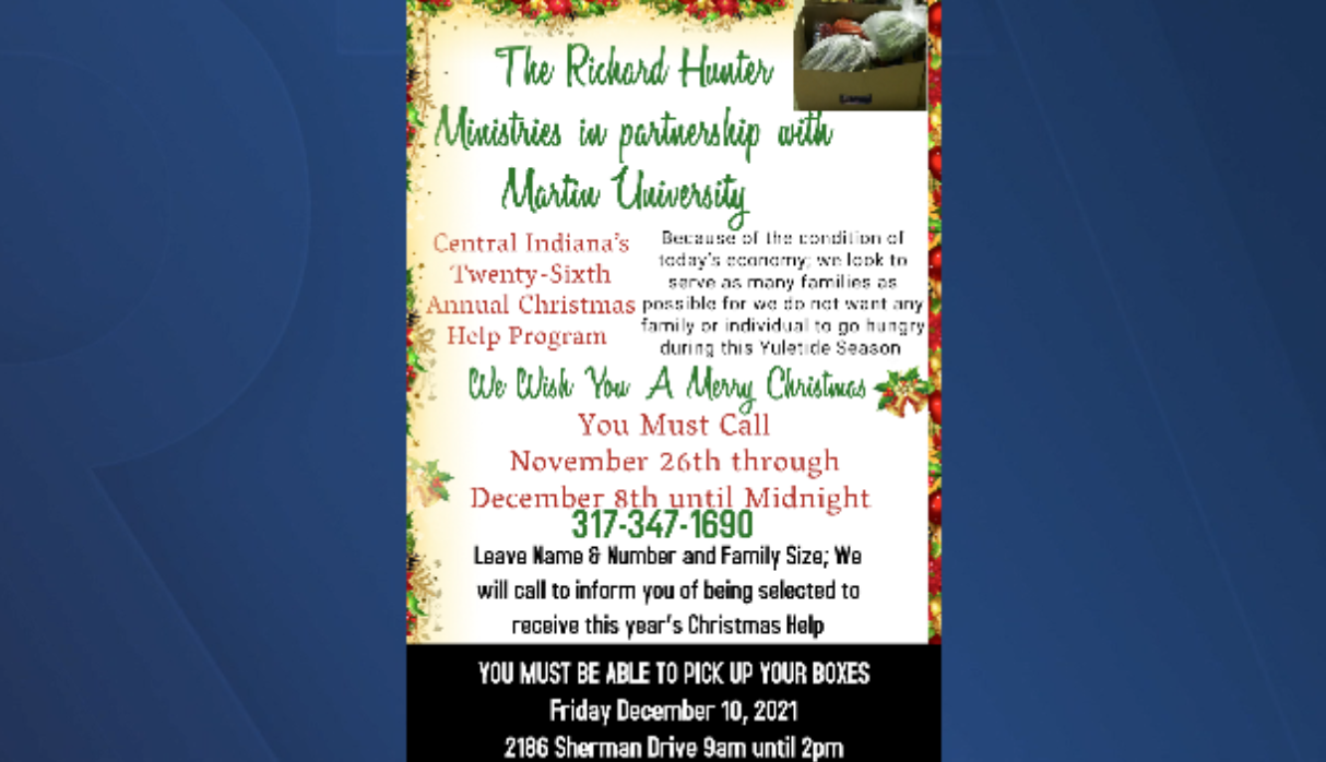 Rev. Richard Hunter Christmas Help Program