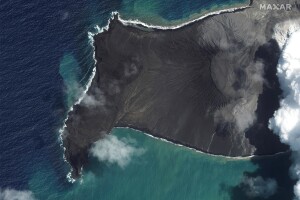Tonga, before and after eruption