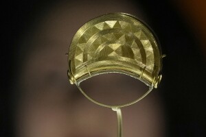 The World of Stonehenge' exhibition at the British Museum in London, Monday, Feb. 14, 2022. The exhibition displays objects and artifacts from the era of Stonehenge.