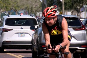 Roger Little on bike