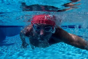 Roger Little swimming