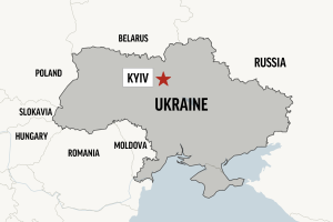Ukraine map graphic