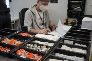 Supplies for drug users are seen at an overdose prevention center, at OnPoint NYC in New York, N.Y., Friday, Feb. 18, 2022.