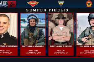 Marines Identified From MV-22B Osprey Incident