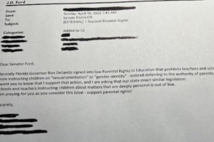 Email Senator Ford received