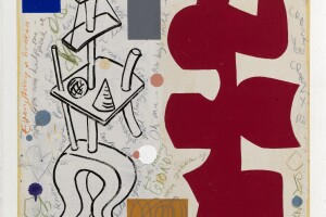 Crazy World © David Spiller, 2006, Acrylic and pencil on canvas, 15.75 x 15.75 inches.jpg