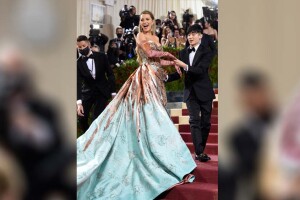 Blake Lively attends The Metropolitan Museum of Art's Costume Institute benefit gala celebrating the opening of the "In America: An Anthology of Fashion" exhibition on Monday, May 2, 2022, in New York. (Photo by Evan Agostini/Invision/AP)