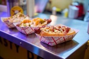 gourmet hot dogs at Daddy's Dogs in Nashville 