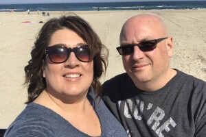 Stephani and Jeff said this is one of the first photos the two took as a couple in April of 2018.