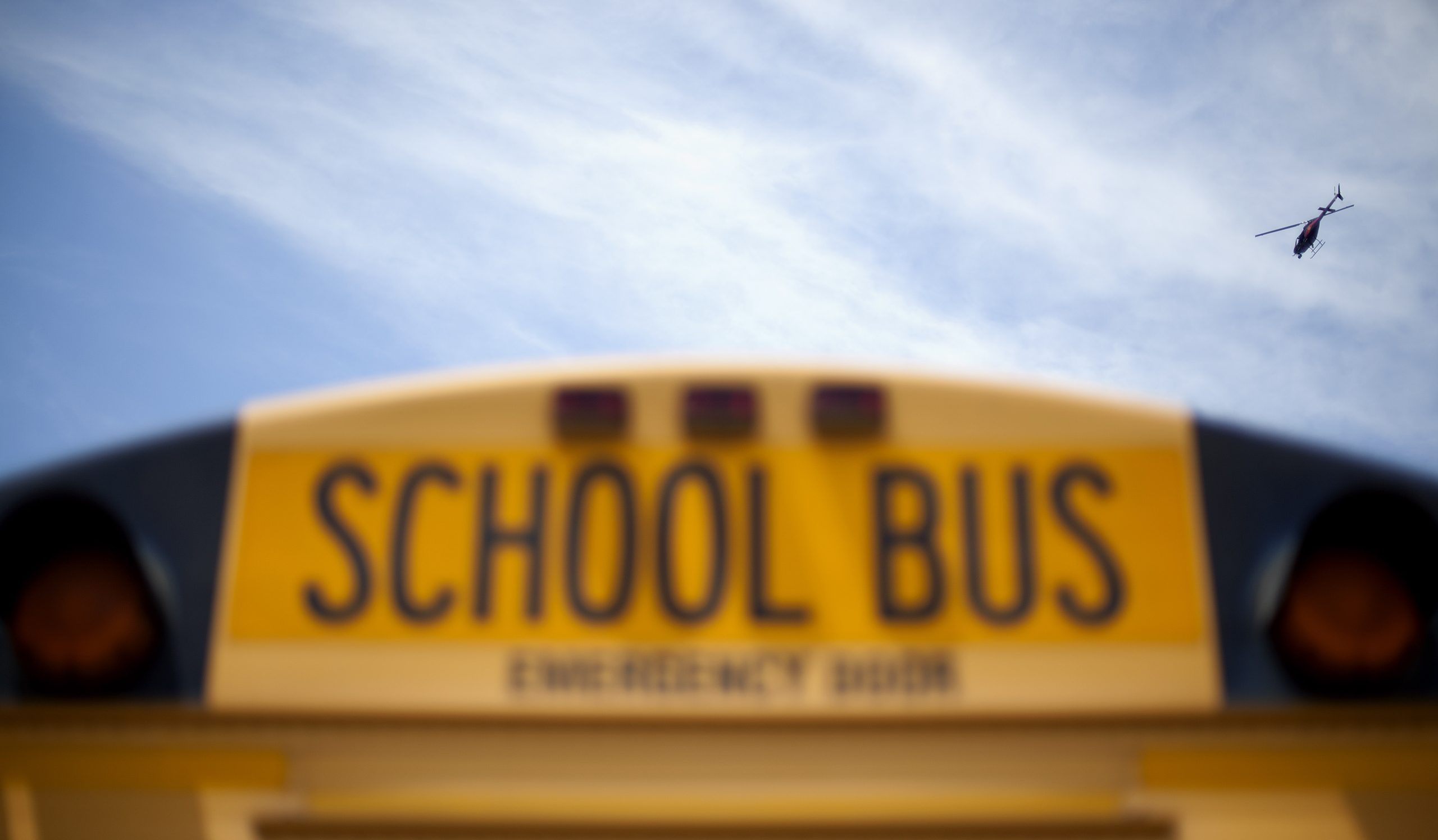 APTOPIX School Bus Threat