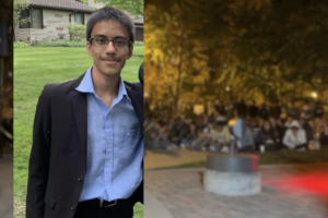 Picture of Varun and the vigil held for him