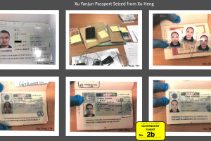 Evidence seized during Xu's arrest in Belgium in April 2018
