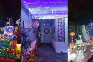 According to the couple it took them 2 ½ months this year to get their decorations up. 