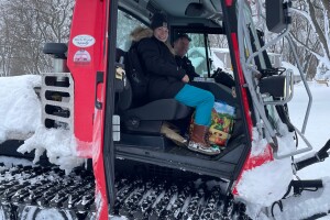 Northern Erie Sno Seekers transporting essential workers