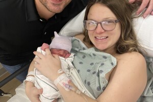 Parents Jessica and Eric Ahonen & Baby Banks.jpeg