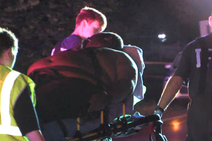 George Leachman was taken away on a stretcher following a 2017 incident in which he rammed into IMPD vehicles.