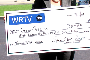 WRTV's check to Red Cross