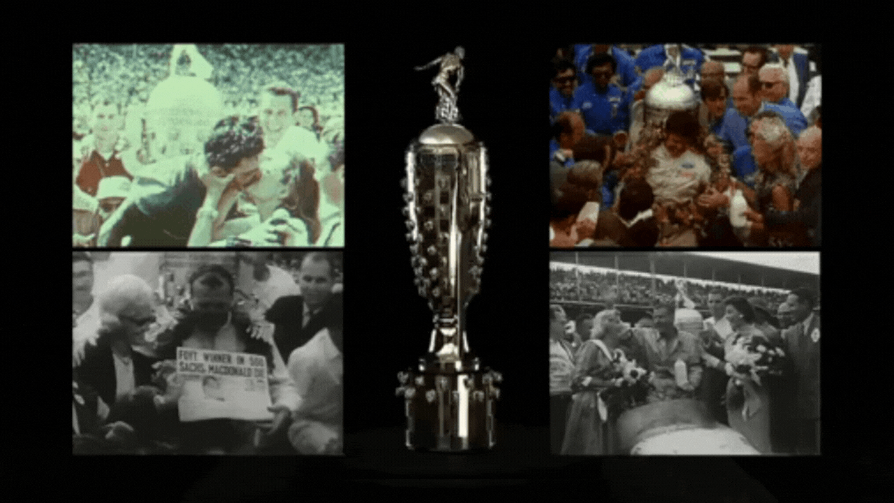 Borg-Warner Trophy in Victory Lane