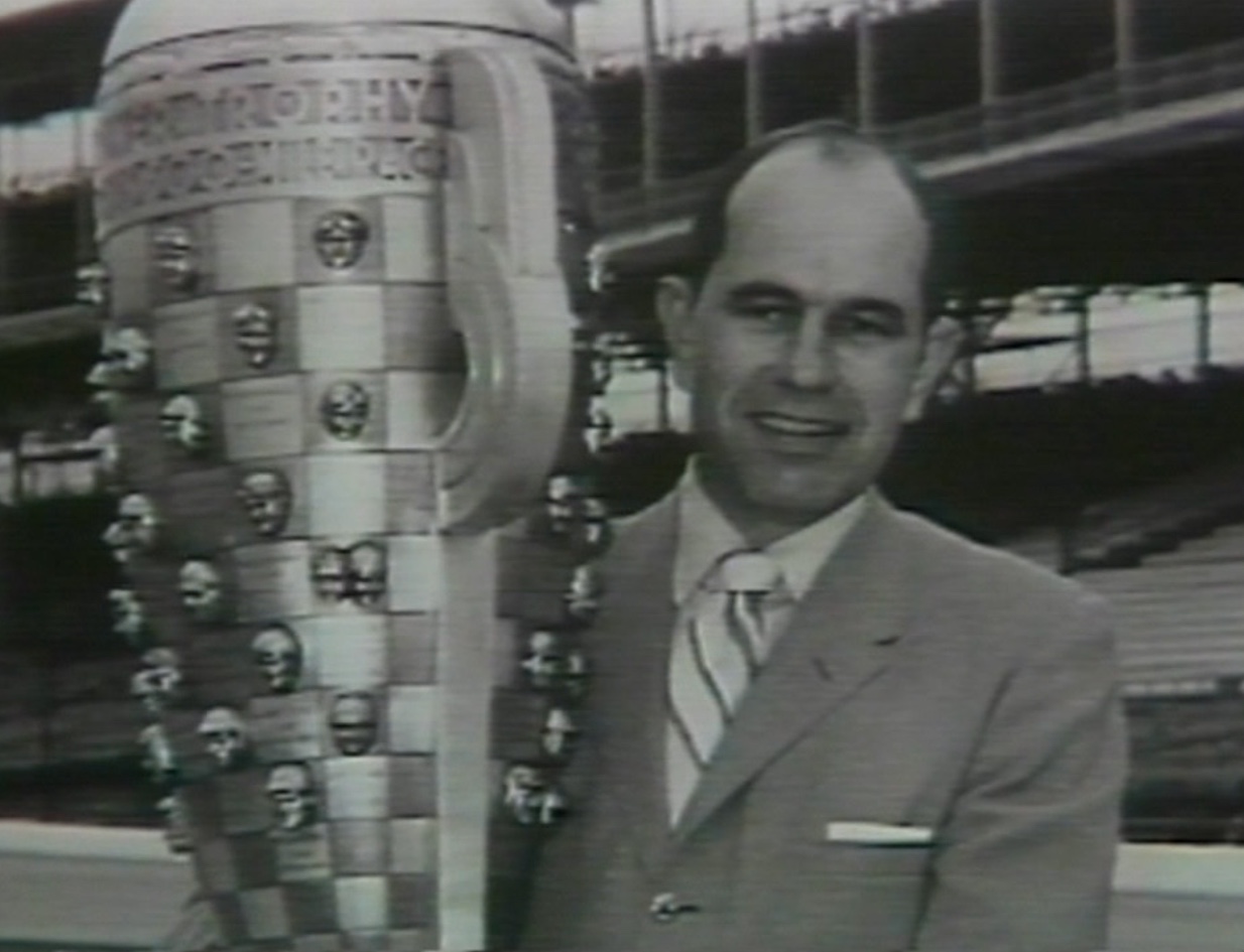 Jack Mackenzie with the Borg-Warner trophy