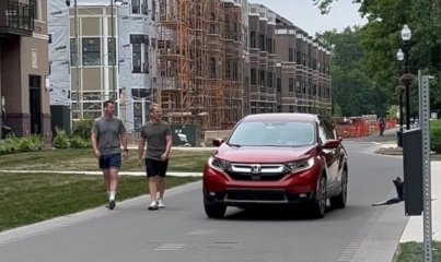Car on Monon Trail