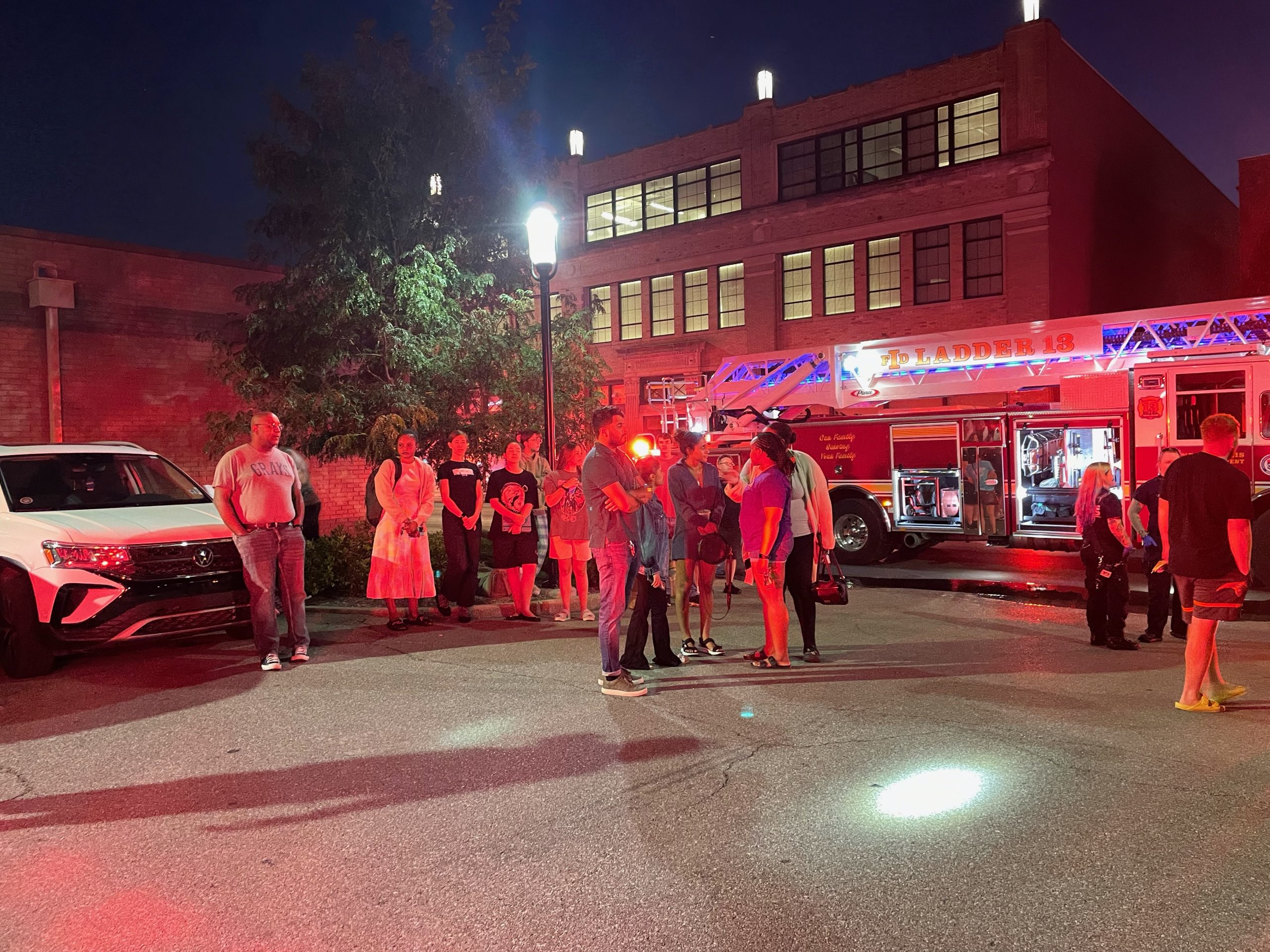 The Indianapolis Fire Department responded to the 1300 block of North Meridian Street on reports of a fire just after 8 p.m.