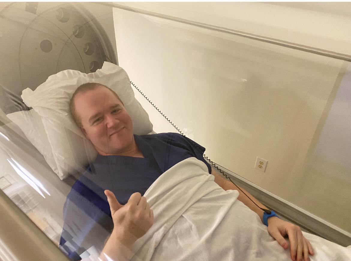 Fishers veteran Matt Kohn received treated for PTSD at the Hyperbaric Oxygen Clinic in Carmel.