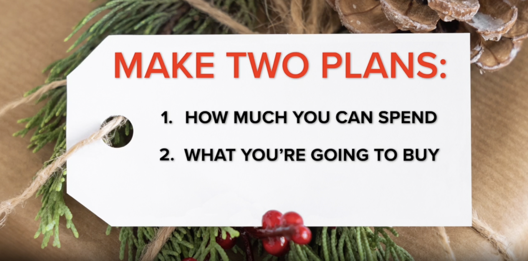 Planning for holiday spending