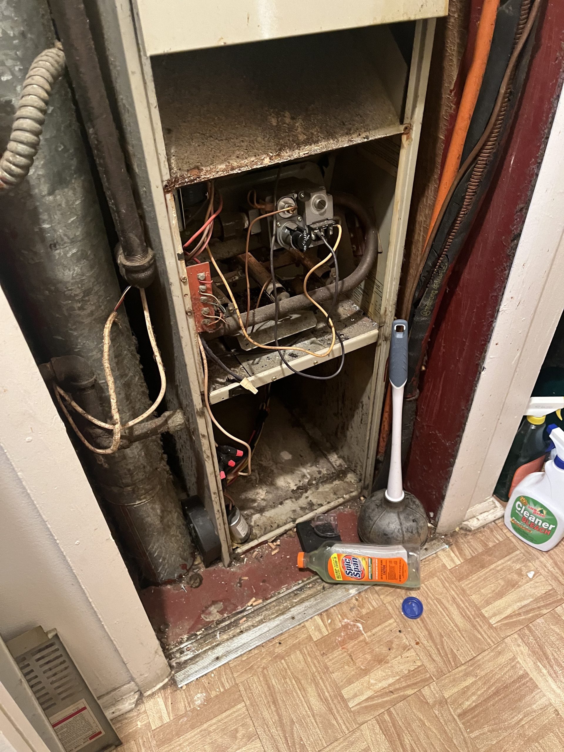 Broken furnace
