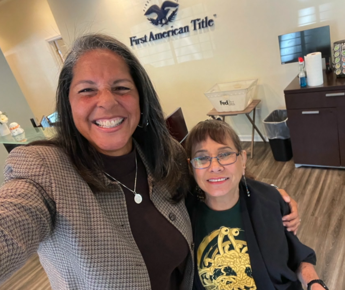 Lynnette Ramsey and her client Andrea on the day they sold her home to move into Unisen