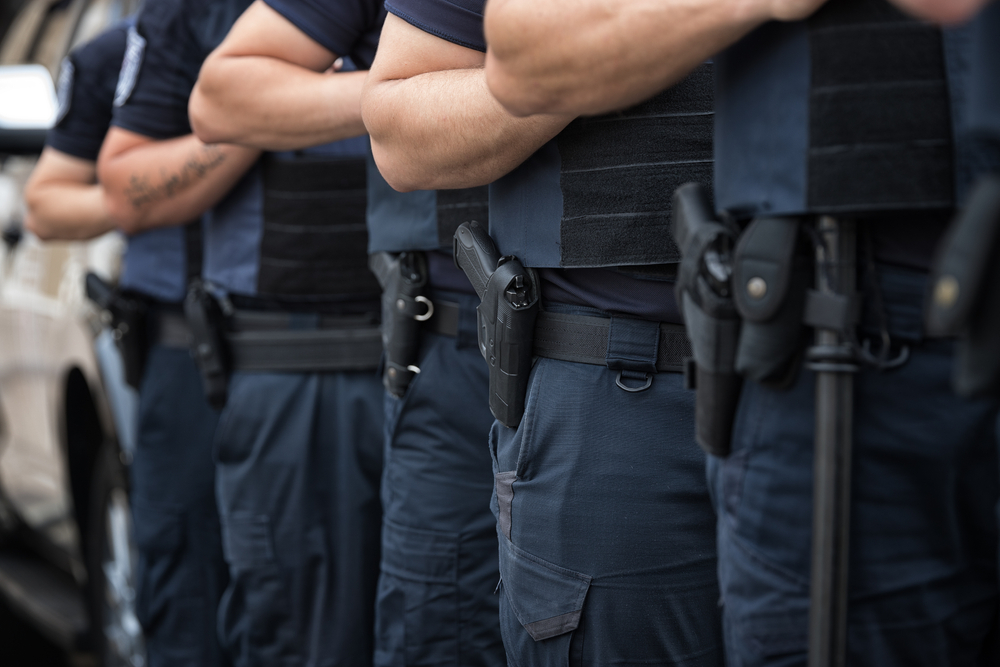 Police,Security,In,The,Ranks,,Ammunition,Equipment,And,Weapons,,With