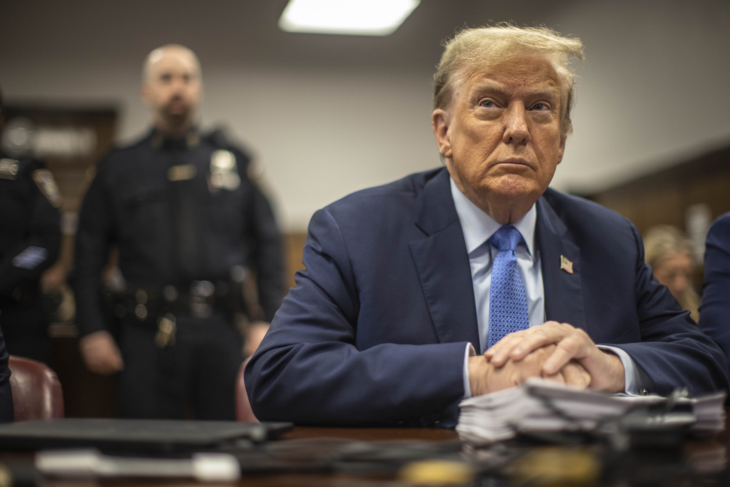 Former President Donald Trump appears at Manhattan criminal court