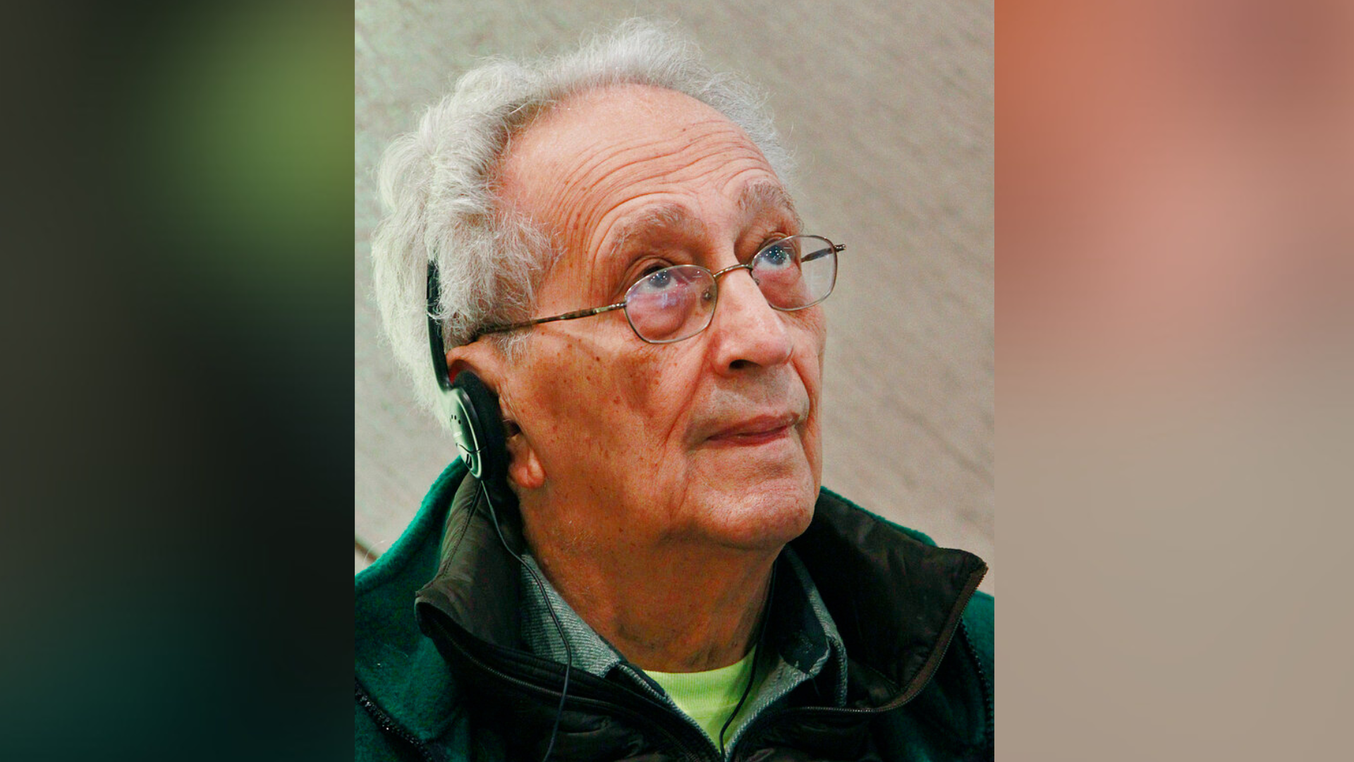 U.S. artist Frank Stella attends a press conference.