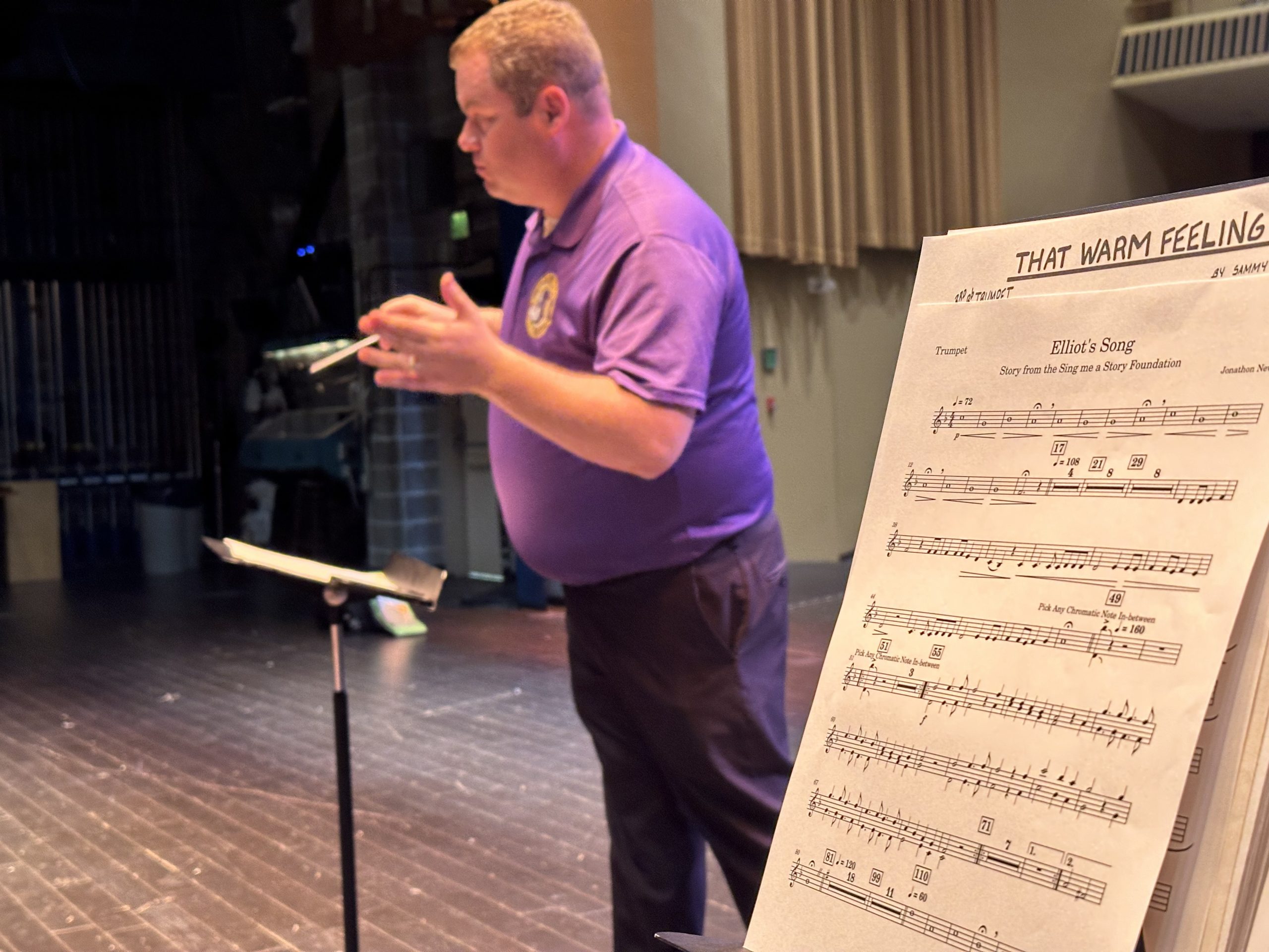 Rehearsal for Elliott's song 