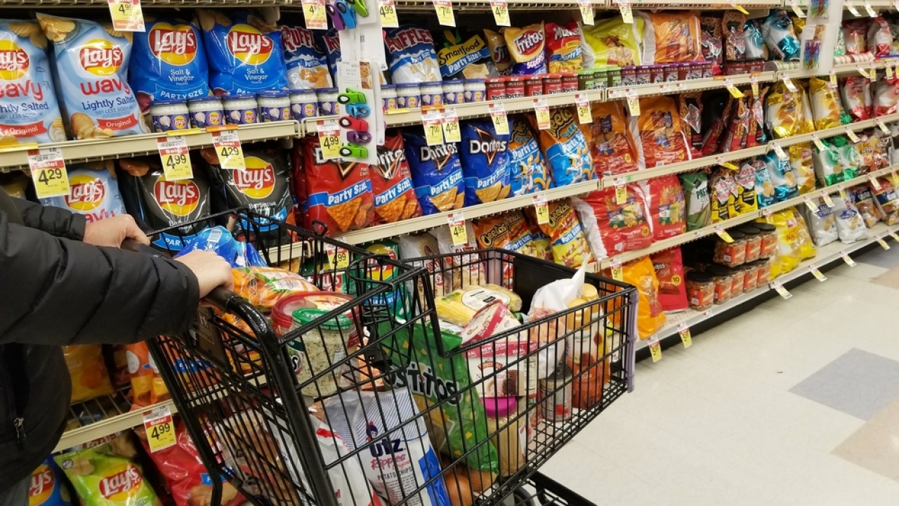 Potato chips at the store.
