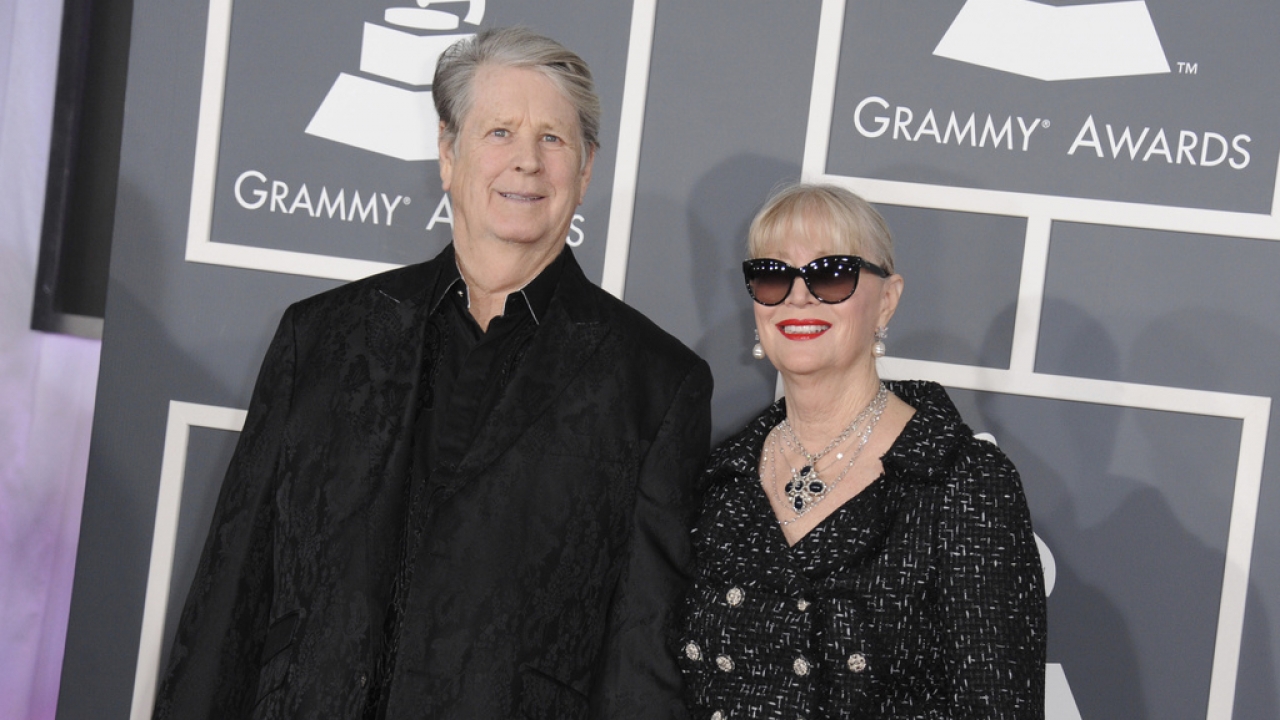 Musician Brian Wilson and his wife Melinda Ledbetter Wilson are shown.