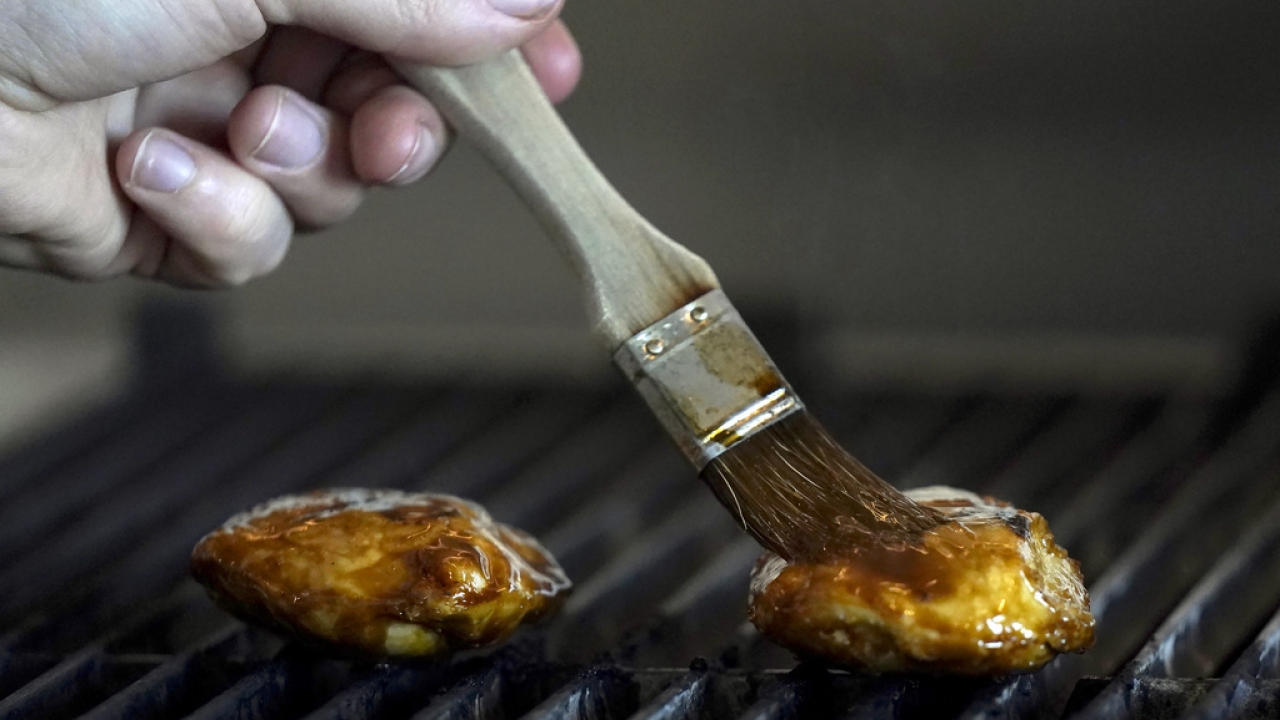 A chef prepares Good Meat's cultivated chicken.