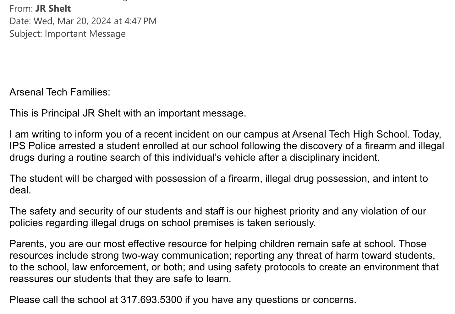 Arsenal Tech email 1