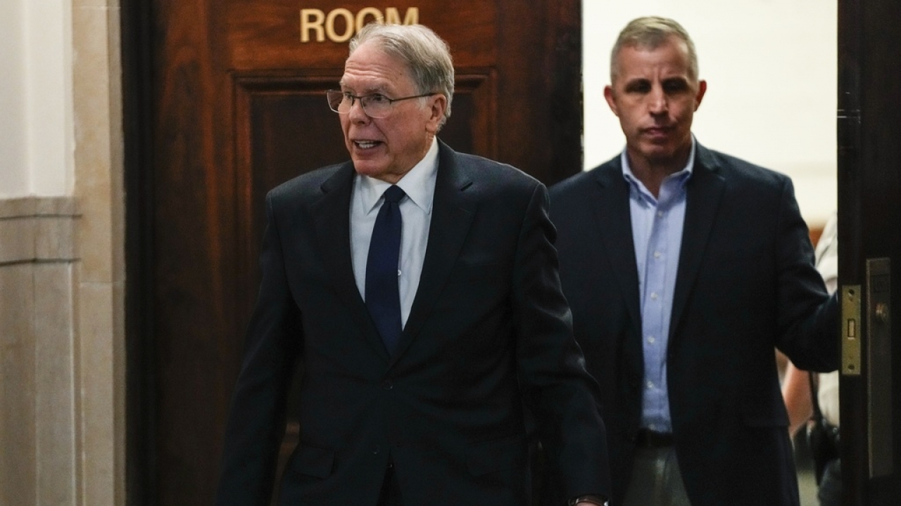 Wayne LaPierre, left, former CEO of the National Rifle Association