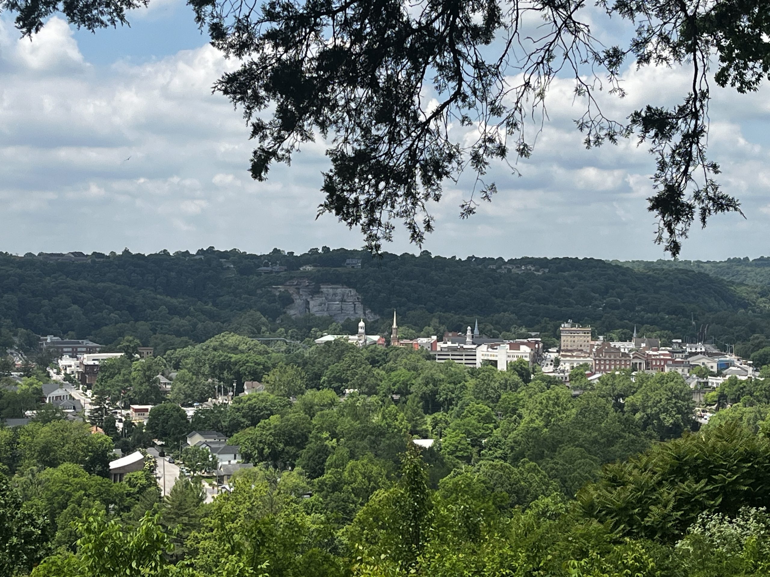Aerial photo of Franfort, Ketucky, skyline