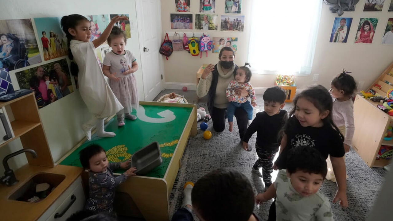 Children at a child care facility.